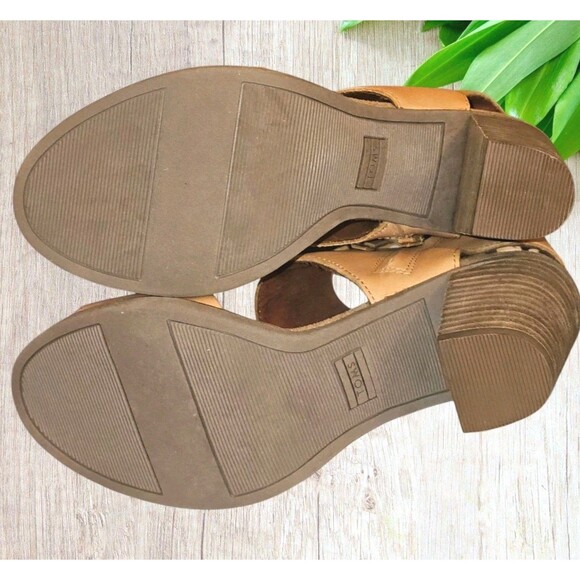 JESSICA SIMPSON Neeson Grey Kid Suede Open Toe Wedge Heels Shoe US 8 .5 M - Picture 11 of 11